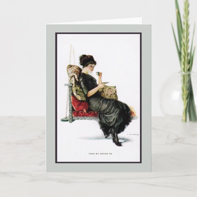 1910-talets grillkort för porssvängning kort (Framsida)