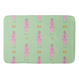 1910-talets illustration av Dam och Pekingese Hund Badrumsmatta