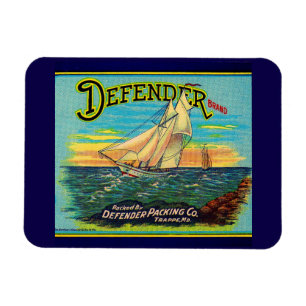 1910-talets segelbåtsetikett för varumärkesförpack magnet