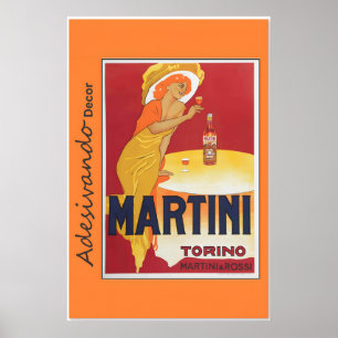 1910 Vermouth Martini Torino - Vintage Stil Poster