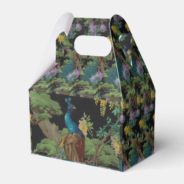 1910 Vintage Tapet Kedaren Träd Presentaskar (Framsidan Sidan)