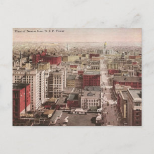 1910's View of Denver, CO från D & F Torn Vykort