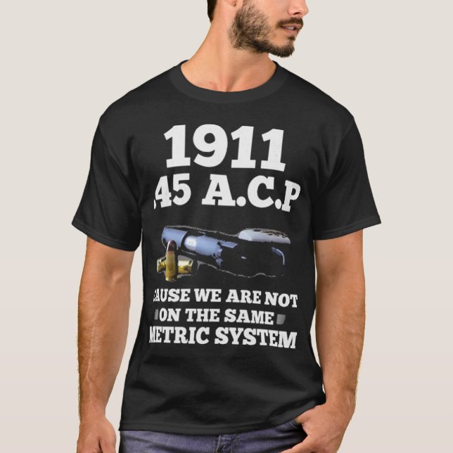 1911 45 AVS-mätsystem T Shirt (Framsida)
