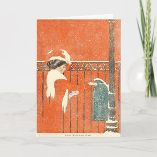 1911 Coles Phillips Julafton illustration Helgdag Helgkort