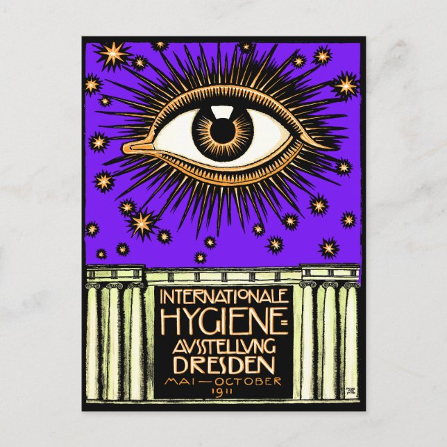 1911 Internationella hygienkonferensen Dresden Vykort (Framsida)