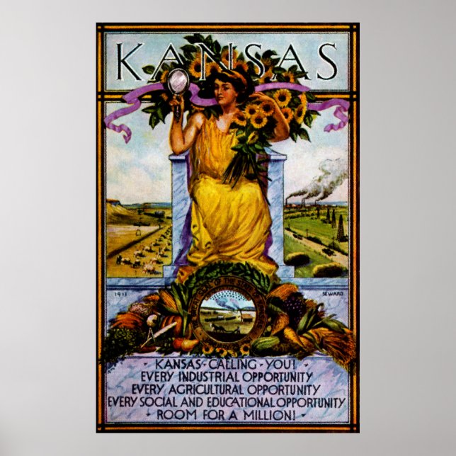 1911 Kansas Poster (Framsidan)