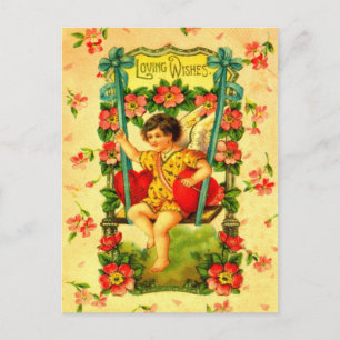1911 Loving Önskemål Valentine Kärlek Helg Vykort