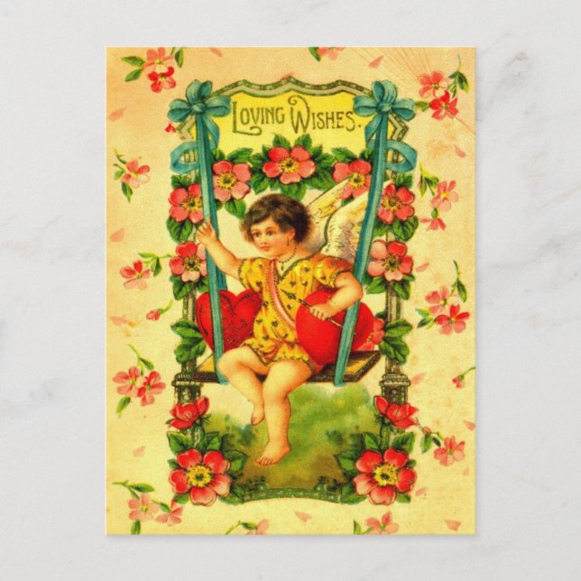 1911 Loving Önskemål Valentine Kärlek Helg Vykort (Framsida)