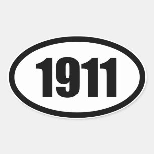 1911 OVALT KLISTERMÄRKE
