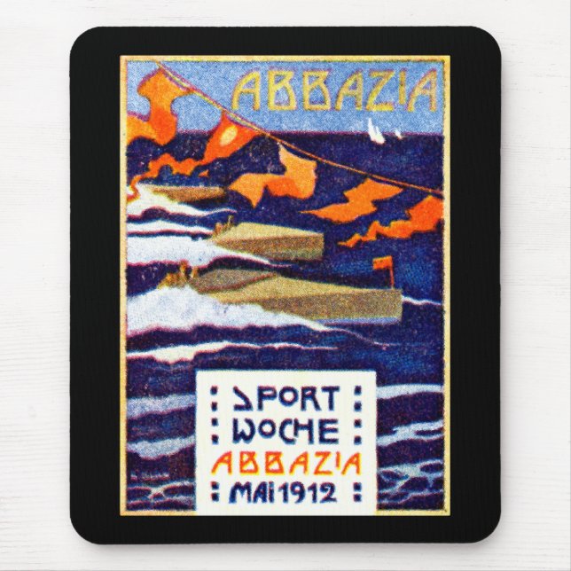 1912 Abbazia Speed Boat Tävling Musmatta (Framsidan)