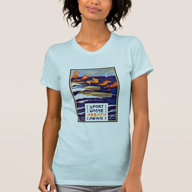 1912 Abbazia Speed Boat Tävling Tee Shirt (Framsida)