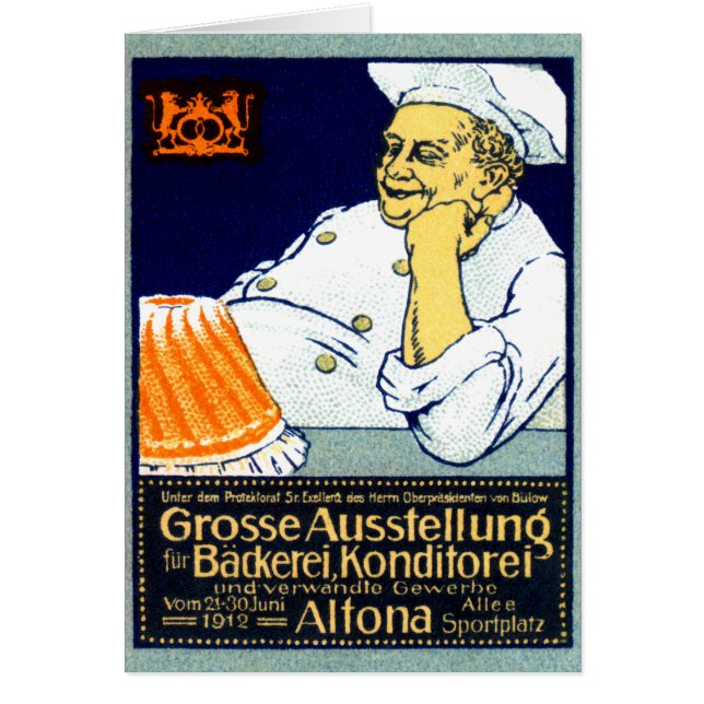 1912 Bakery + Confectionery Exhibition Hälsningskort (Framsidan)