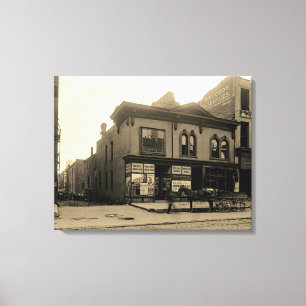 1912 Dillers apotek McGreal Bldg Canvastryck