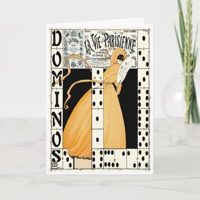 1912! "DOMINOS~EXPECT DE OVÄNTADE ", KORT (Framsida)