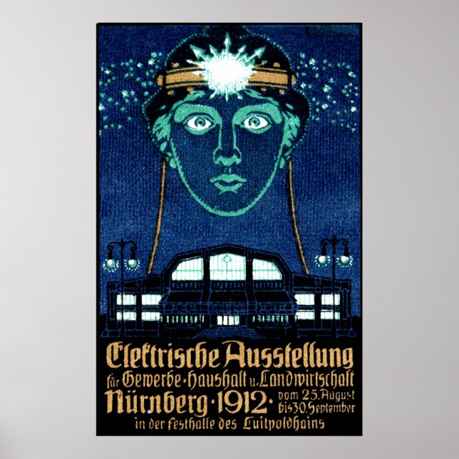 1912 Elektricitetexpo Poster (Framsidan)