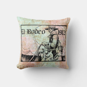 1912 Rodeo Cowboy Land western Art Kudde