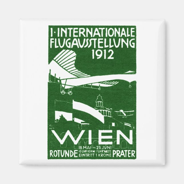 1912 Wien Luft Show Poster Magnet (Framsidan)