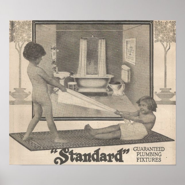 1913 Annonsering om badplatser Poster (Framsidan)