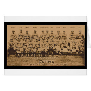 1913 Boston Red Sox Fatima Tobacco Card Skriv ut Hälsningskort