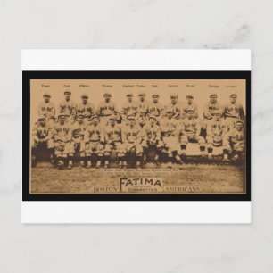 1913 Boston Red Sox Fatima Tobacco Card Skriv ut Vykort