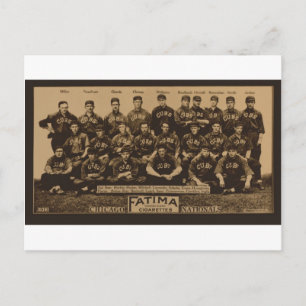1913 Chicago Cubs Fatima Tobacco Card Print Vykort