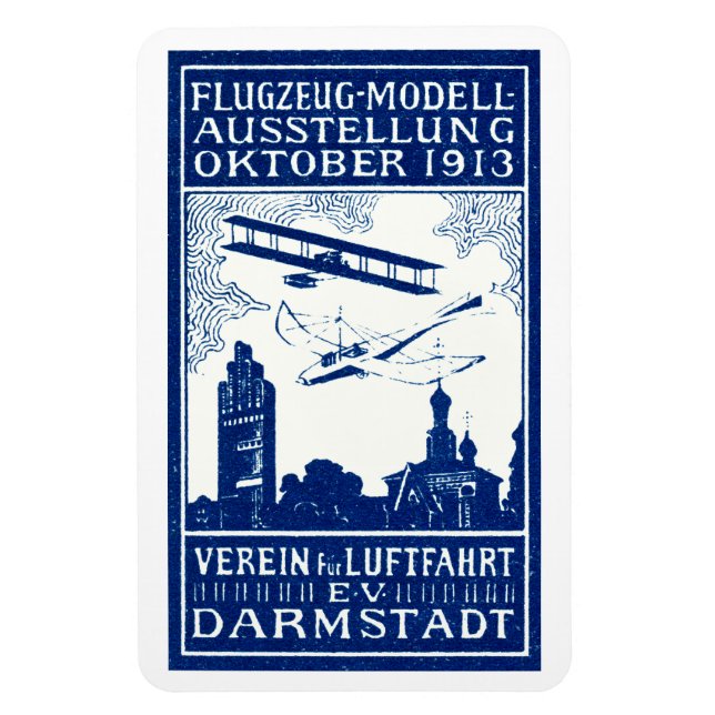1913 Darmstadt Luft Show Magnet (Vertikal)