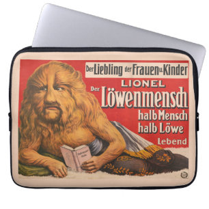 1913. En man med Lejon Head Reading Shakespeare. Laptop Fodral