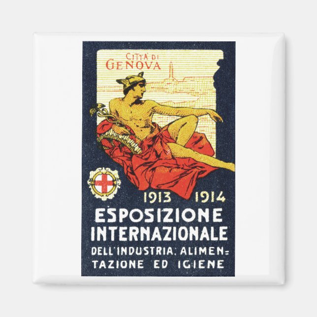 1913 Genova Expo Poster Magnet (Framsidan)