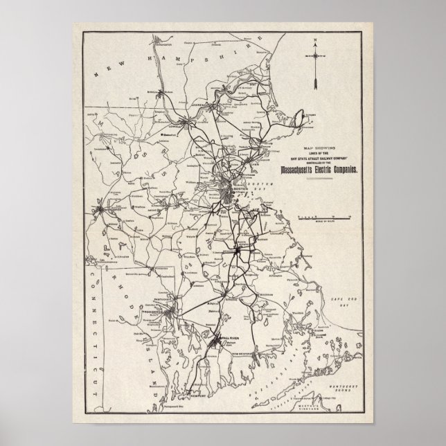 1913 karta vid Lehigh Valley Transit Company Poster (Framsidan)