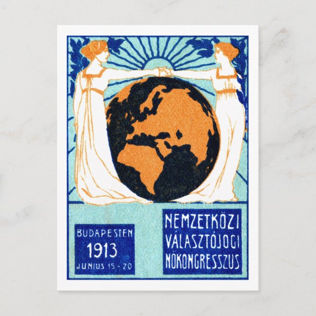 1913 Kvinnors Höger att rösta Vykort (Framsida)