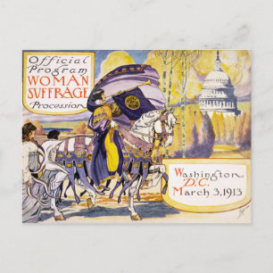 1913 Kvinnors höger marscherar Washington DC Vykort