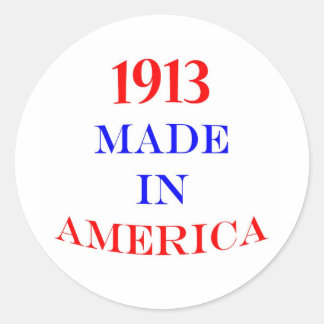 1913 Made in America Runt Klistermärke