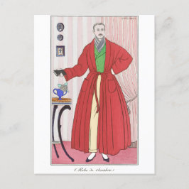 1913 Man Wearing Robe av Georges Barbier Vykort