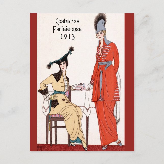 1913 Parisiska Mode Vykort (Framsida)