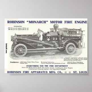 1913 Robinson "Monarch" - Poster motorbrandmotor