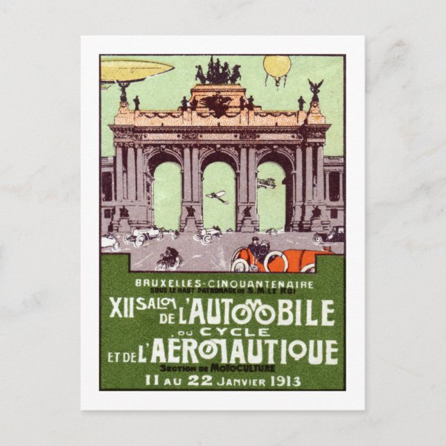 1913 Transport Expo Poster Vykort (Framsida)