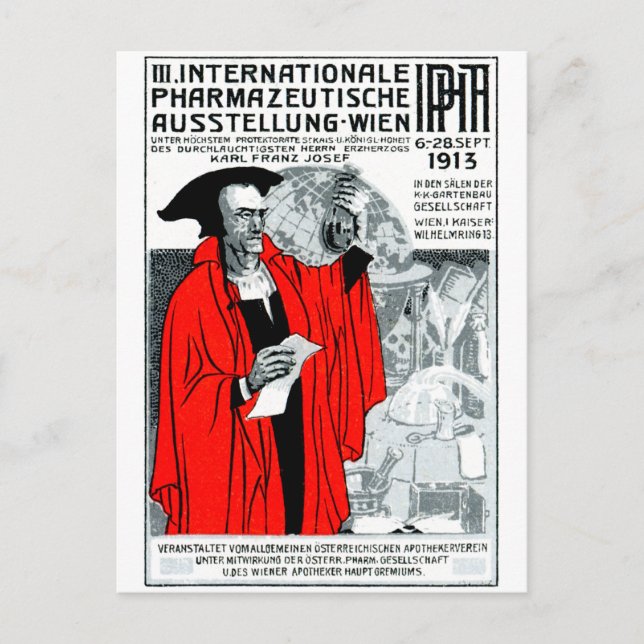 1913 Wienapoteket Poster Vykort (Framsida)