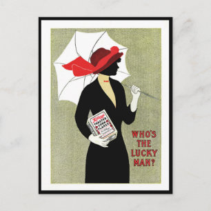 1914 ART DECO "LUCKY MAN" MAJ FLAKES ADV VYKORT