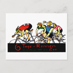 1914 Cykel Tävling Poster Vykort