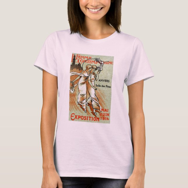 1914 Expo för modern kvinna Tee Shirt (Framsida)