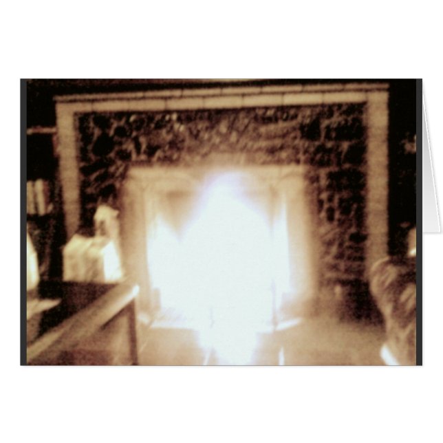 1914 Fireplace Warms you this Winter Hälsningskort (Framsidan Horizontal)