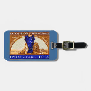 1914 Lyon Internationell Expo Poster Bagagebricka