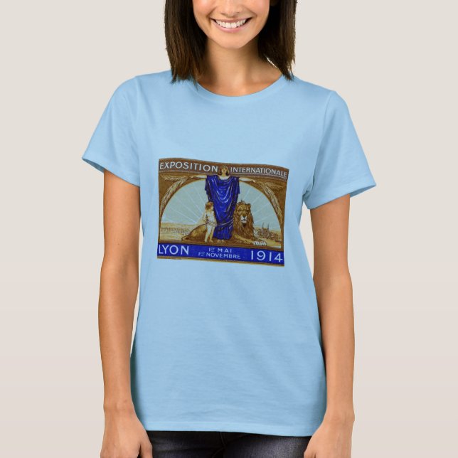 1914 Lyon Internationell Expo Poster Tee Shirt (Framsida)