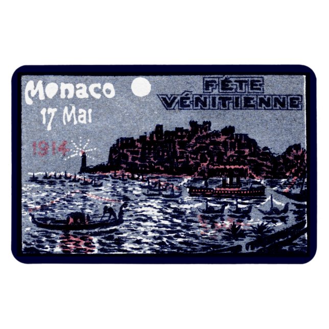1914 Monacos festival i Venetien Magnet (Horisontell)