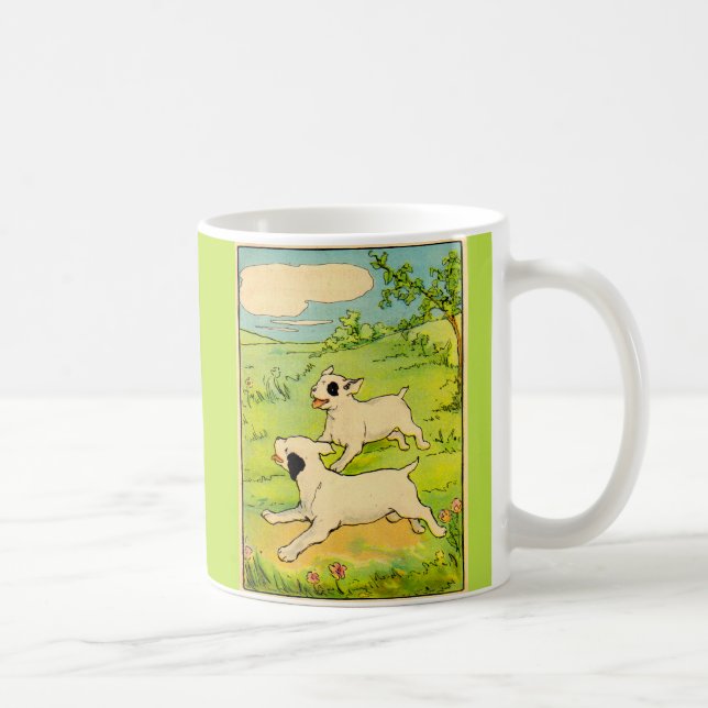 1914 Två hundar i gång Kaffemugg (Höger)