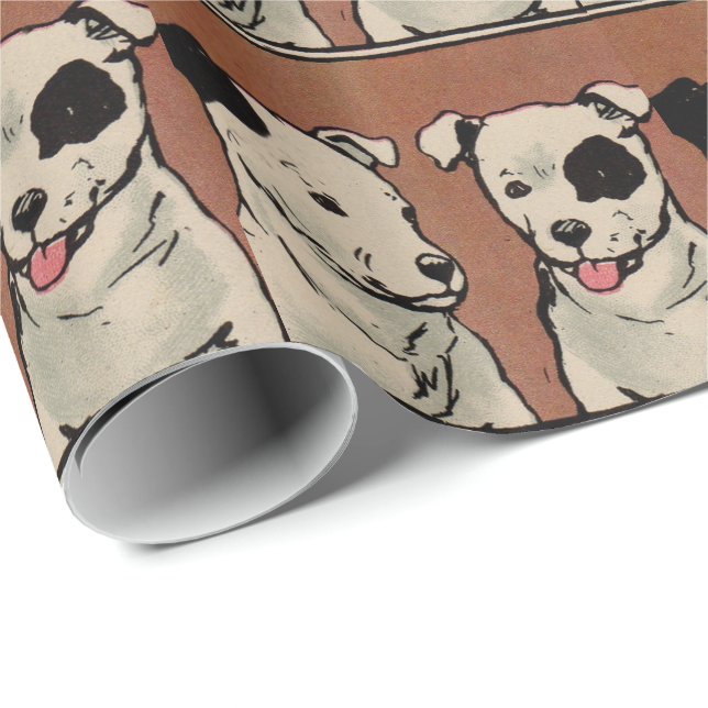 1914 två hundbarns illustration för bok presentpapper (Rullad Hörn)