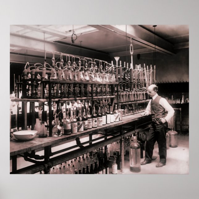 1914 WHISKEY TEST LABORATORY POSTER (Framsidan)