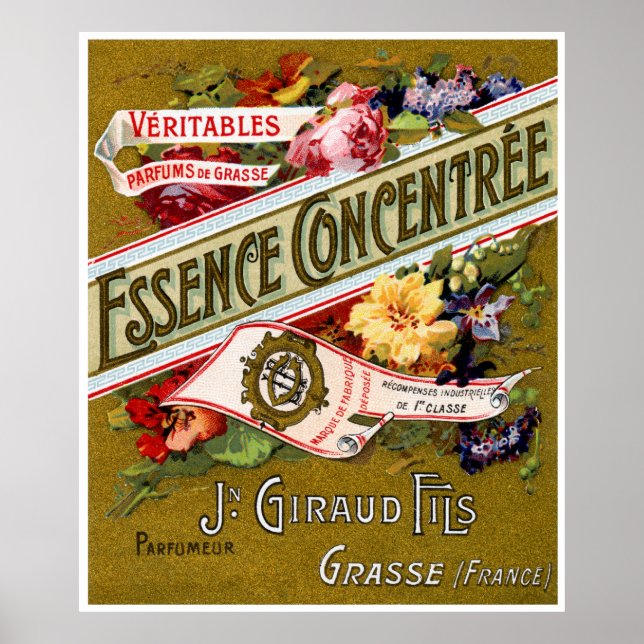 1915 Esence Concentree Fransk parfym Poster (Framsidan)