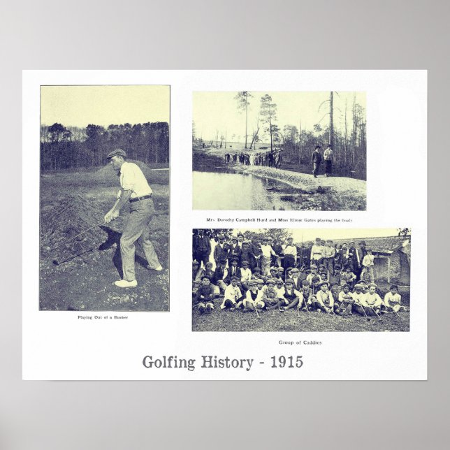 1915 Golfing History Print Poster (Framsidan)