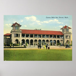 1915 kasino, BelleIsle, Detroit, MI Poster